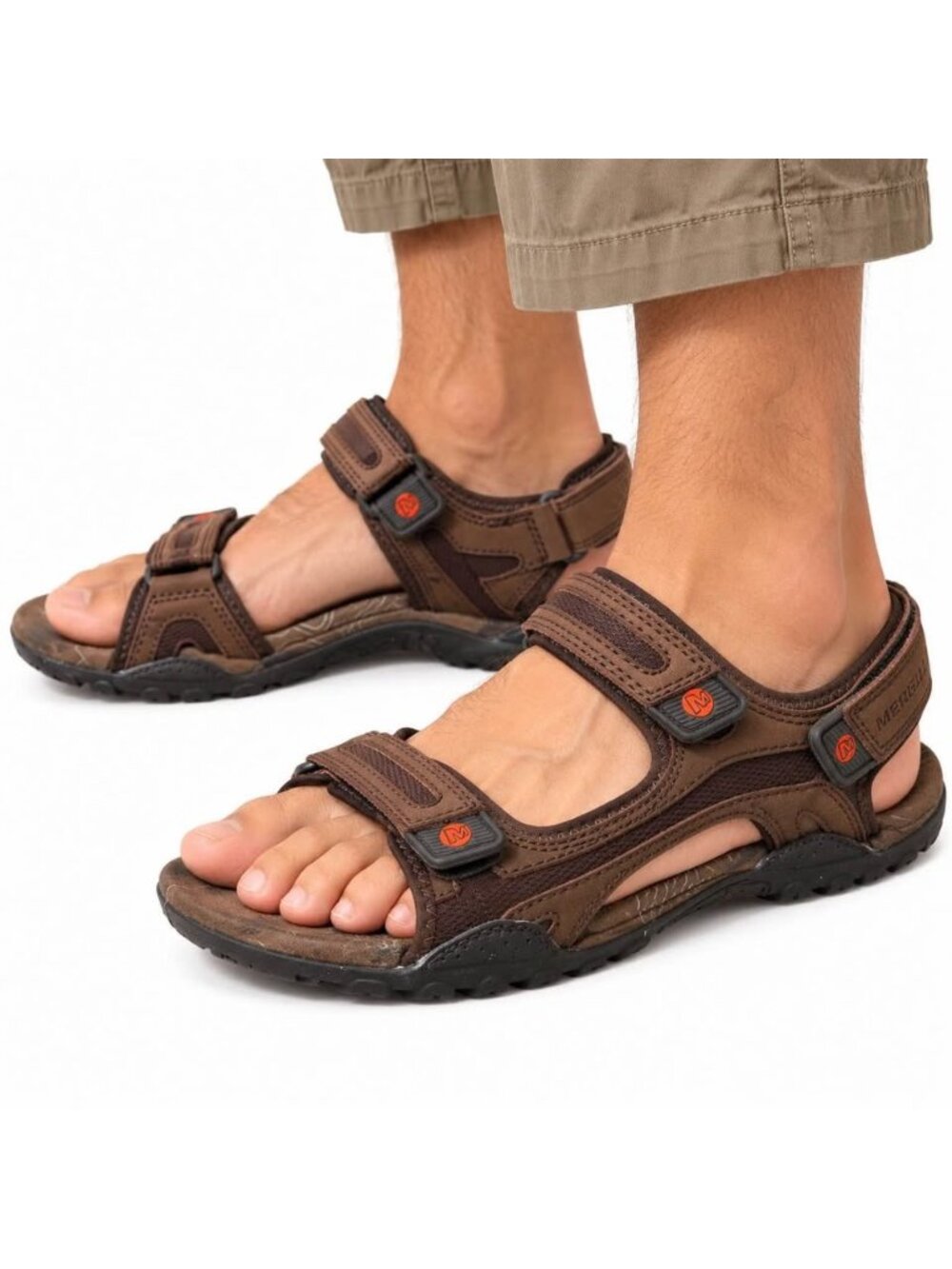 Merrell Sandspur Oak Men’s 10 Brown Leather Hiking Sandals
